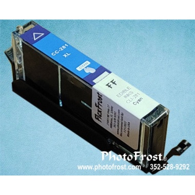 FlexFrost® CLI-281 Cyan Edible Ink Cartridge Food-Safe Ink for Canon ...