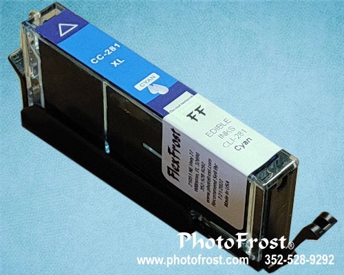 FlexFrost® CLI-281 Cyan Edible Ink Cartridge Food-Safe Ink for Canon ...