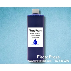 PhotoFrost® Photo Blue Edible Ink Refill Bottle 32oz