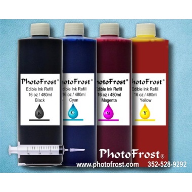  Edible Ink Refill Set - 16oz x 4 colors